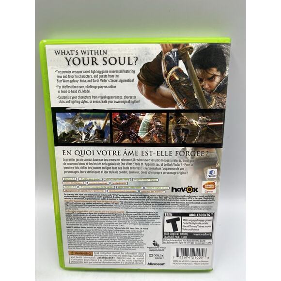 Soul Calibur IV (Microsoft Xbox 360, 2008) Complete CIB with Manual - Picture 5 of 10